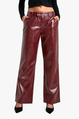 Pantalon straight - Bordeaux