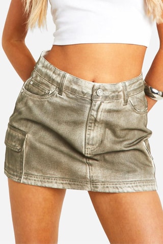 Minijupe en jean - Gris