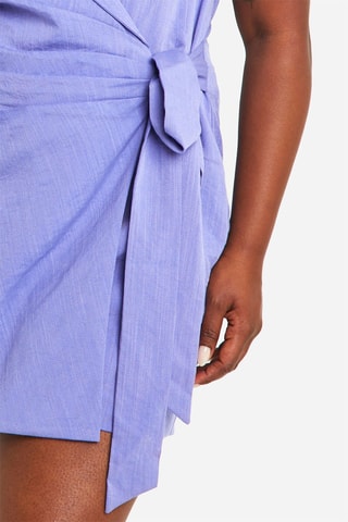 Combishort trompe-l’œil - Bleu cobalt