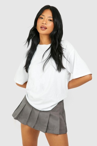 Jupe-short plissée - Gris