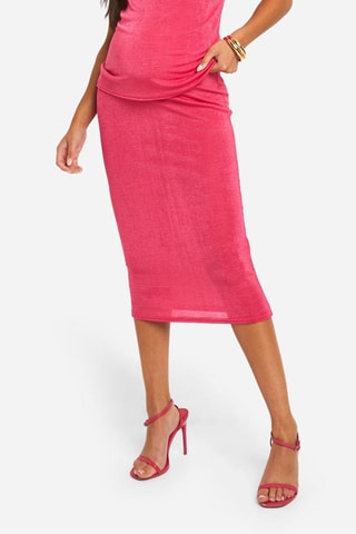 Jupe de maternité taille haute - Rouge