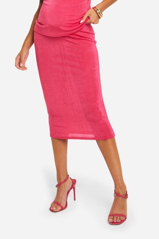 Jupe de maternité taille haute - Rouge