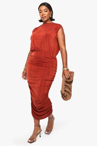 Robe droite - Rouge brique