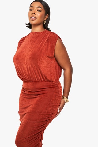 Robe droite - Rouge brique