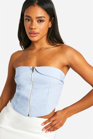 Top bustier - Bleu clair