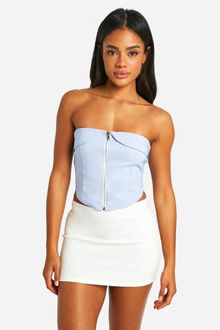 Top bustier - Bleu clair
