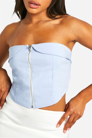 Top bustier - Bleu clair