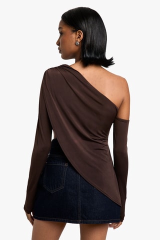 Top asymétrique - Marron