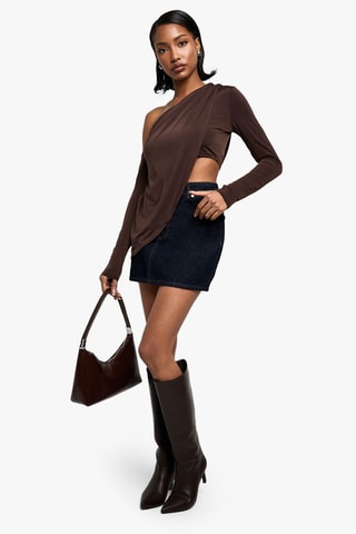 Top asymétrique - Marron