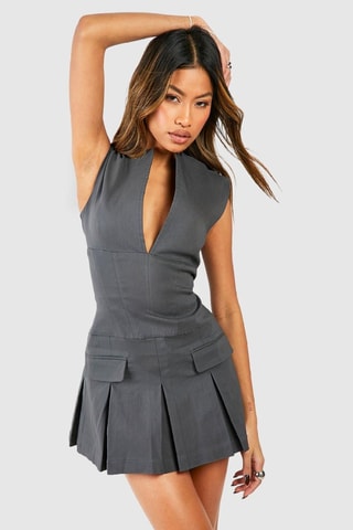 Robe patineuse - Gris foncé