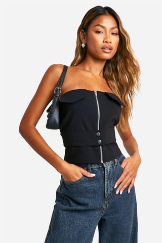 Top bustier - Noir
