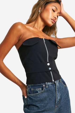 Top bustier - Noir