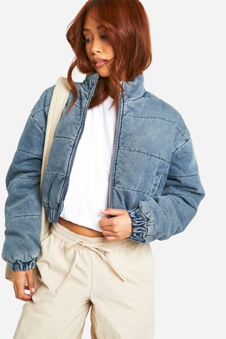Doudoune en jean - Bleu