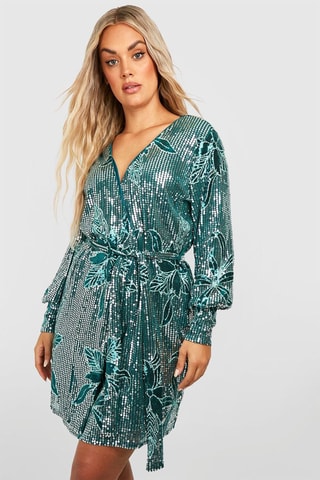 Robe portefeuille - Vert