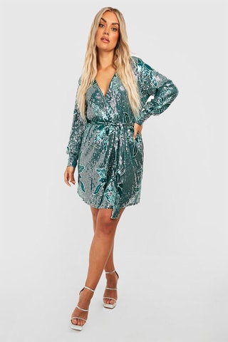 Robe portefeuille - Vert