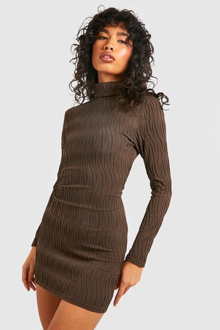 Robe fourreau - Marron foncé