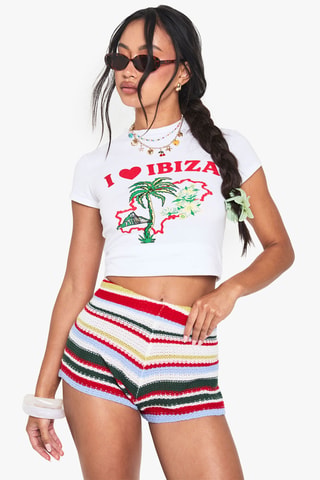 T-shirt cropped - Blanc