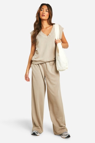 Top et pantalon straight - Beige