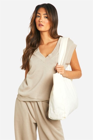 Top et pantalon straight - Beige