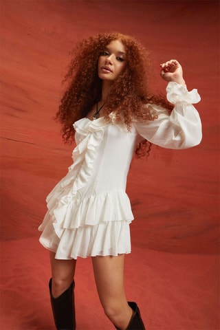 Robe volantée - Blanc
