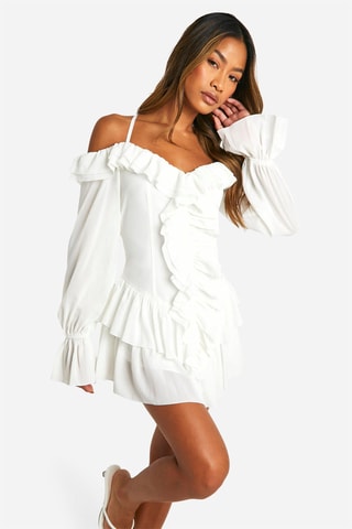 Robe volantée - Blanc