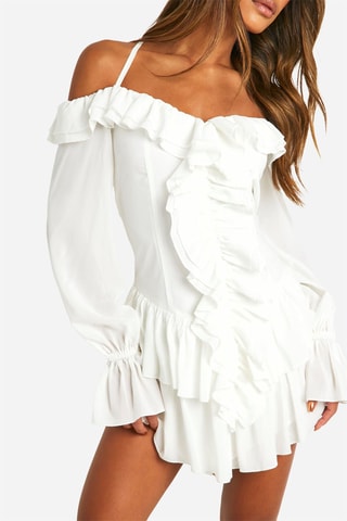 Robe volantée - Blanc