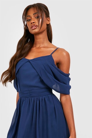 Robe midi - Bleu marine