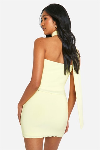 Foulard et crop top bustier - Jaune