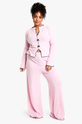 Pyjama taille haute - Rose