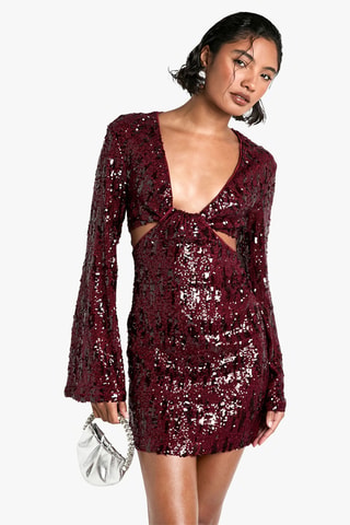 Robe droite - Bordeaux