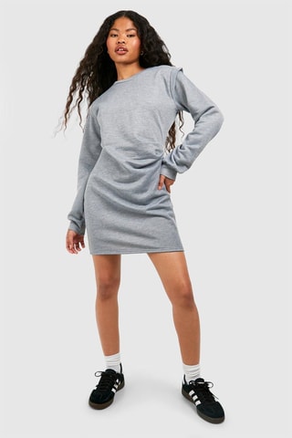 Robe sweat - Gris clair chiné