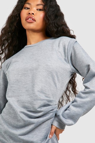 Robe sweat - Gris clair chiné