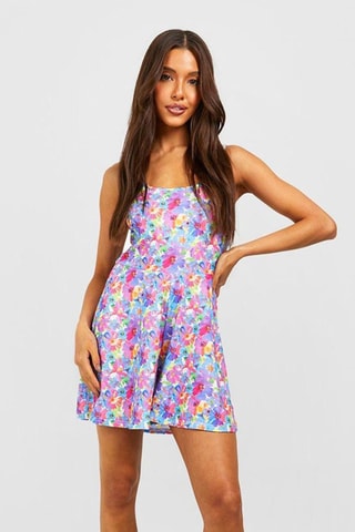 Robe patineuse - Ciel et rose