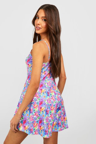 Robe patineuse - Ciel et rose