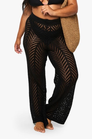Pantalon de plage taille haute - Noir