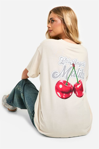 Oversized T-shirt - Beige