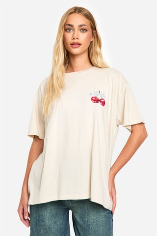 Oversized T-shirt - Beige