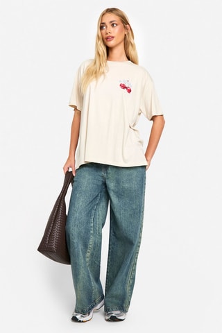 Oversized T-shirt - Beige