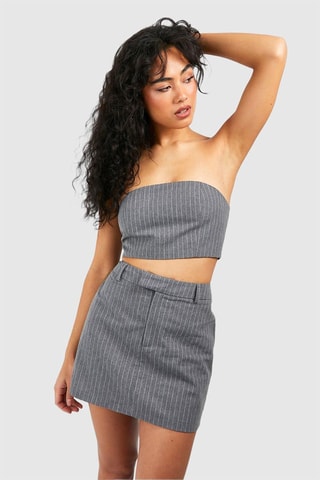 Crop top bustier - Gris