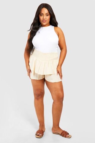 Short taille haute - Ecru