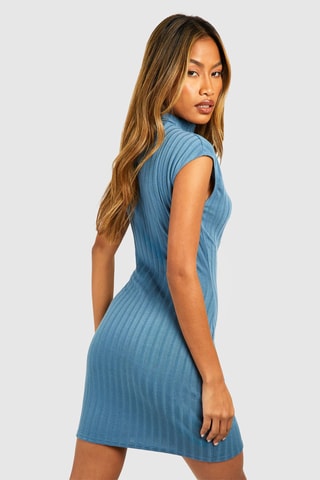 Robe fourreau - Bleu cobalt