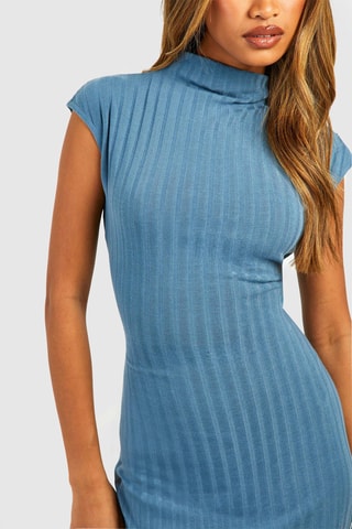 Robe fourreau - Bleu cobalt