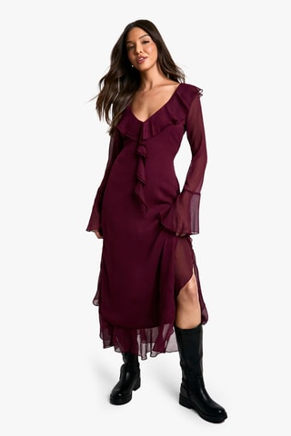 Robe volantée - Violet