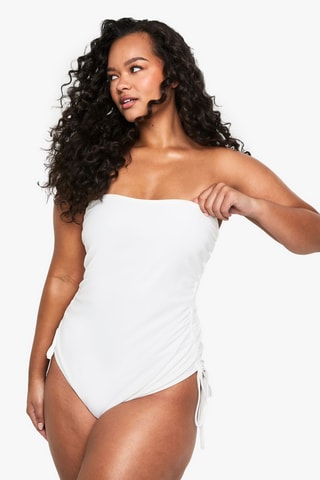 Maillot 1 pièce bustier - Blanc