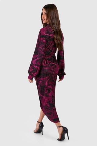 Robe midi tie and dye - Rose