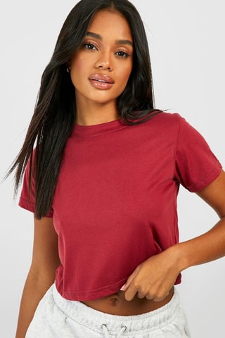T-shirt cropped - Bordeaux
