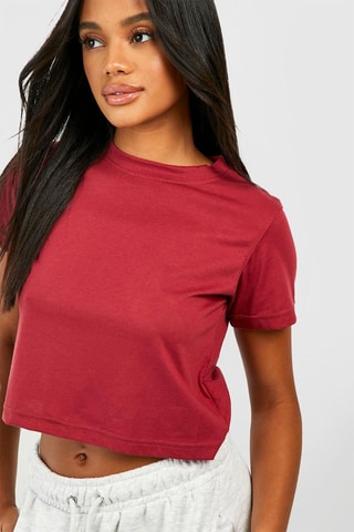 T-shirt cropped - Bordeaux
