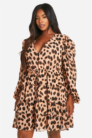 Robe volantée - Beige