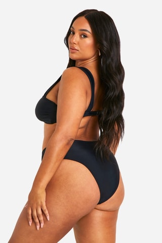Maillot 2 pièces taille haute - Noir