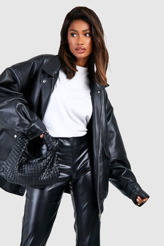 Pantalon flare taille haute - Noir